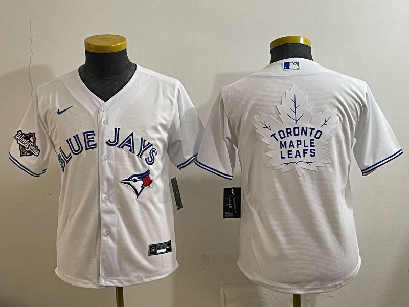 Youth 2025 Toronto Blue Jays Blank White Game Nike MLB Jersey style 09->buffalo bills->NFL Jersey